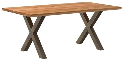 vidaXL Esstisch Hellbraun 180x100x74 cm Massivholz Eiche Rechteckig, Küchentisch, Restauranttisch, Tisch Restaurant, Esszimmertisch, Bistrotisch