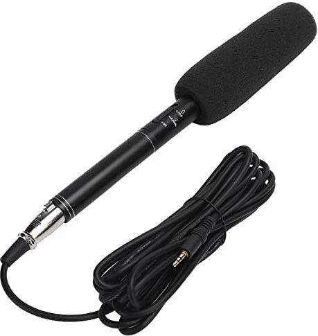 XUMIUZIY Microfono per Interviste, Microfono a Condensatore XLR Palmare, Microfono per Reporter Singolo e Direzionale per Registrazione/Stage/Parlato, Microfono vocale per Fotocamere DSLR