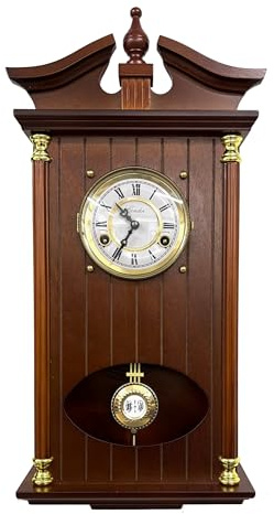Wanduhr mit Pendel, 60 x 29 x 10 cm, mechanische Uhr 31 Tage, spielt Socken und Ganze, spektakulär, mit Möbeln, Gong-Sound