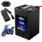 WILLQ Batterie Lithium-ION 72 V, 60 V, 48 V, 50 Ah, 55 Ah, pour Moto et vélo électrique, avec Chargeur, pour Moteur de Tricycle 0-4 000 W, Accessoire pour Scooter électrique,60v55ah
