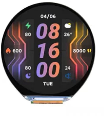 Fangxuee ESP32 S3 Development Board 1.46inch Round LCD 1.46inch Display 412x412 QMI8658 Sensor/MIC/SD/MP3 Audio No Cover Panel