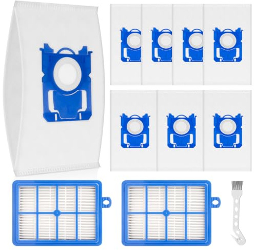 Staubbeutel Filter Zubehör Set für AEG VX6 VX7 VX8 VX9 Staubsauger | für Bodenstaubsauger VX6-2 VX6-1-ÖKO VX6-2-ÖKO VX7-2 VX7-2-ÖKO VX8-2 VX8-2-ÖKO VX9-2 VX9-2-ÖKO AB61C1OKO, 8 Beutel + 2 Filter