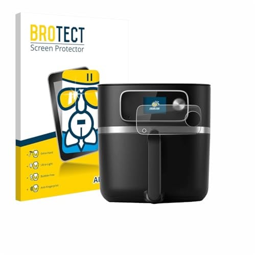 BROTECT Schutzglas für Philips Airfryer HD9880/90 | Transparenter Displayschutz Made in Germany Schutzfolie Panzer Folie Glas 9H Anti-Fingerprint Einfache Montage Clear