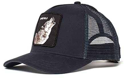 Goorin Bros. Herren Animal Farm Snap Back Trucker Hat Baseballkappe, Marineblau (Wolf), Einheitsgröße