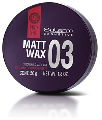 SALERM - Hair Wax - Pro Line Matt Wax 03-50 ml - for Short Hair - Strong and Flexible Hold - Long-Lasting - Matte Finish - Hair Texturizer - Nourishes and Hydrates - Non-Greasy
