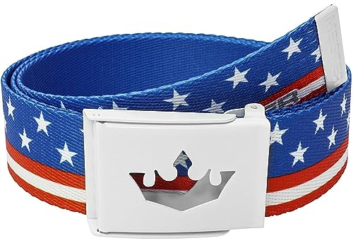 Meister Player Golf Gürtel - Verstellbar & Umkehrbar - Amerikanische Flagge