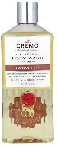 CREMO - Gel Douche | Bourbon & Oak Gel Douche | Hydratant & Épicé | 473ml
