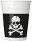 Procosia PR86881 Pappbecher Pirates Black Skull, mehrfarbig, 8 Stück
