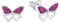 Amor Ohrstecker 925 Sterling Silber Mädchen Kinder Ohrschmuck, 0,7 cm, Silber, Schmetterling, Kommt in Schmuck Geschenk Box, 2021289
