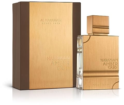 Al Haramain Amber Oud Gold Edition 60 ml | Parfüm für Damen | Luxuriöses Unisex-Eau de Parfum | Holziger, fruchtiger Vanille- und Moschusduft | Eleganter Duft für besondere Anlässe im Alltag