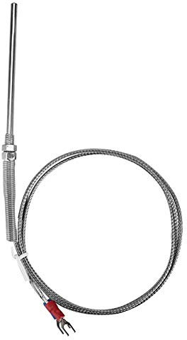 Tipo K Termocoppia, Filo M8 Tipo K Termocoppia Sensore temperatura sonda 50mm Cavo 0-400 ℃(1M)