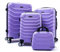 R.Leone Valigia Set 4 Trolley Rigido grande, medio, bagaglio a mano e beauty case 8 ruote in ABS 2026 (Lilla, Set 4 XS S M L)