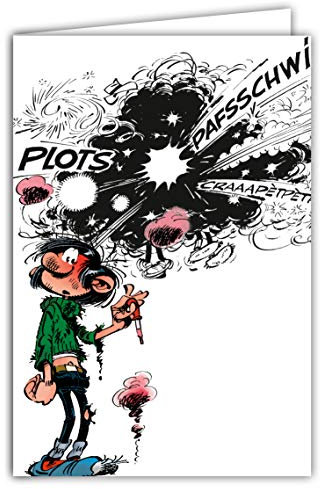Gaston Lagaffe Boom Geburtstagskarte