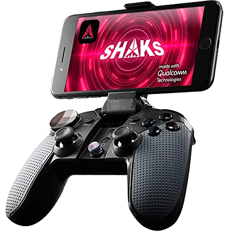 Shaks S3b Controlador de juegos móviles para Android, Windows, MacOS, iOS, X-Cloud, Stadia, GeForce - Bluetooth Wireless Gamepad, Powered by Qualcomm, 8H de uso. App de Mapeo