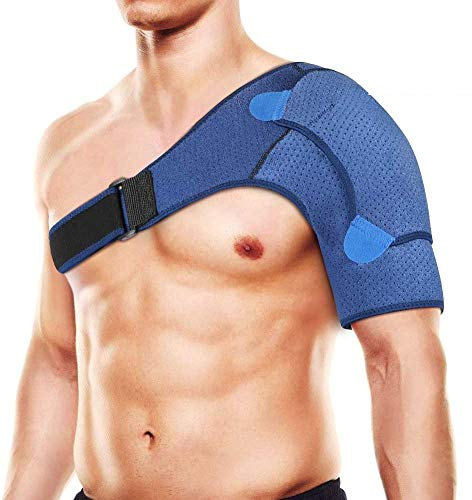DOACT Soporte de hombro para hombro dislocado, soporte de manguito rotador para hombro congelado, dolor en las articulaciones de CA, esguinces de dislocación de hombro, bursitis músculos dolor ca