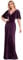 Ever-Pretty Vestito da Cerimonia Linea ad A Velluto Scollo a V Abiti da Sera Donna Viola Scuro 50