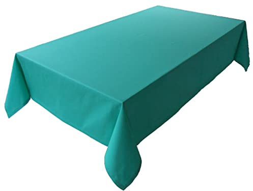 Hochwertige Tischdecke Tischwäsche aus 100% Baumwolle Kollektion Konzept, Farbe & Größe wählbar (Tischdecke - 100x100cm, Smaragdgrün)