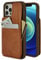 Vaultskin ETON ARMOUR Leather Wallet Case for iPhone 13, Sleek iPhone Holster with Cardholder, Durable Protection and Elegant Design (Cognac, for iPhone 13)