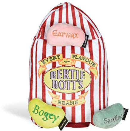 Harry Potter 10 Inch Bertie Botts Jelly Bean Burrow Pet Toy | Plush Dog Toy With Jelly Beans