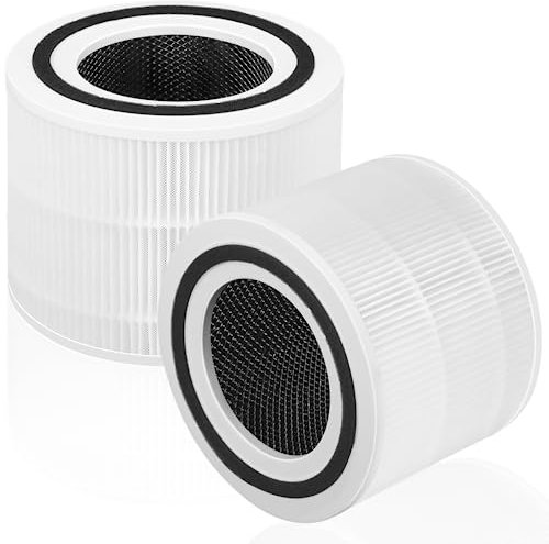 Core 300 Lot de 2 filtres à charbon actif HEPA 3 en 1 compatibles avec purificateur d'air LEVOIT Core 300, Core 300S
