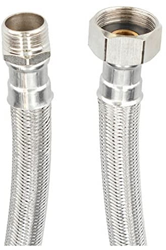 Latiguillo Fontastock Acero Inoxidable AISI 304 EPDM Macho 1/2- Hembra 3/4 40 cm (Referencia: S6500113)