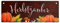 Herbstzauber Metallschild mit Pilzen und Kürbissen ein Blechschild als schöne Dekoration für die Herbstzeit an der Eingangstür und im Garten