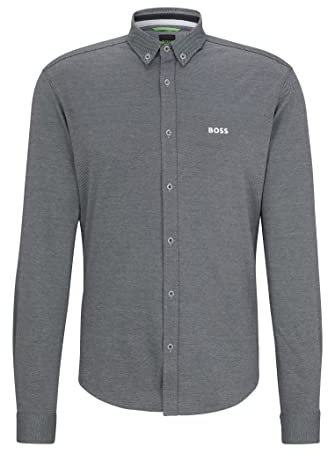 BOSS Hommes BIADO R Chemise boutonnée Regular Fit en Jersey de piqué de Coton
