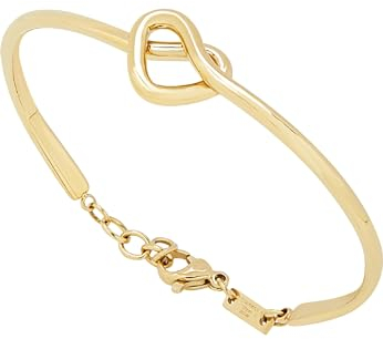 Breil, Collezione B&ME, Bracciale Donna, Bracciale Rigido in Acciaio IP Gold, con Design Minimal, Ricercato e Simbolico a Forma di Cuore, Ideale per un Regalo Speciale, Misura Medium, 44-56 cm, Gold