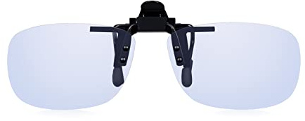Read Optics Clip-On Blaulicht-Filter Computer Brille: Ungetönte klare Gläser, TAC polarisiert, UV400 Filter. Für Bildschirme, PC, Handy, Gaming. Reduziert Belastung der Augen, Müdigkeit, Kopfschmerzen