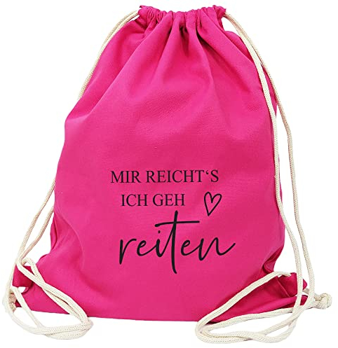 Partybob Turnbeutel-Rucksack - Mir reichts Ich geh reiten (Pinkfarben)