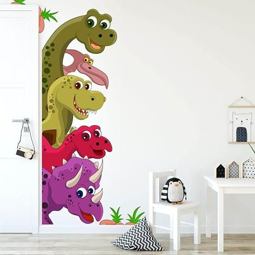 INSPIO Wandtattoo Dinosaurier um die Tür herum (N.1. 145x50cm Rechts)