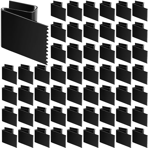 Dunzy 80 Pcs Hurricane Window Clips Fit 1/2 Inch Thick Plywood Carbon Steel Hurricane Clips Reusable Storm Window Clips Hurricane Shutter Hardware for Hurricane Window Protection Panels, Black