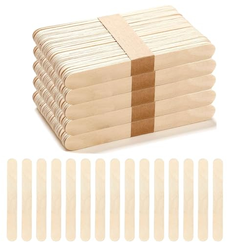 KHIRY 300 Pièces de Bâtonnets en Bois pour Glace - Spatules Naturelles pour Bricolage et DIY