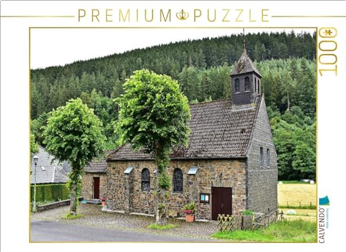 CALVENDO Puzzle Die Kapelle St. Hubertus in Erkensruhr/Eifel im Bistum Aachen | 1000 Teile Lege-Größe 64 x 48 cm Foto-Puzzle für glückliche Stunden