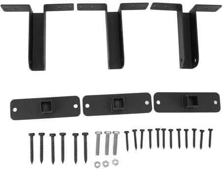 Pergola Kit Steel Brackets, 3 Pack Roof Riser Beam Brackets Stainless Steel Heavy Duty Saddle Roof Riser Post and Beam Mount Kit for Roof Cover Pergola Gazebo