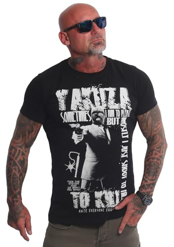Yakuza Herren Sometimes T-Shirt, Schwarz, 3XL