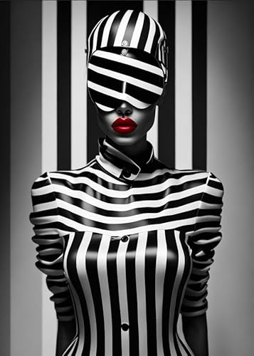 Meechi Leinwandbild, Poster, Bilder, ohne Rahmen, Poury Red Lips, 50 x 70 cm