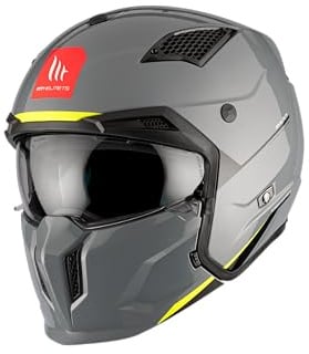 MT Helmets Streetfighter SV S – Casco Moto Integral Abierto con Visor Solar Retráctil, Estilo Streetfighter, Interior Lavable y Calota HIRP | Homologado ECE 22.06 & DOT
