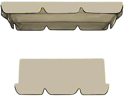 YURCI 210D Terrassen-Schaukel-Überdachung, Ersatz-Oberbezug, Ersatz-Schaukelsitz-Überdachung, wasserdichte/UV-beständige Abdeckung, Garten-Ersatz-Überdachung für Schaukelsitz, 2- und 3-Sitzer