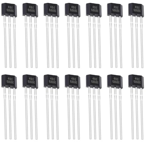 ALLECIN 49E OH49E SS49E Hall Sensor Linearer Hall Effekt Sensor 3 Poliger Magnetdetektor Lineare Hall-Effekt-Sensoren Hallsensor Hallsensoren TO-92S (Packung mit 20 Stück)