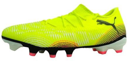 PUMA Future 8 Match Low FG/AG, Scarpe da Calcio Unisex-Adulto, Yellow Alert Black-Sun Struck, 41 EU