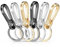 Andibro 6 Stück Karabiner Schlüsselanhänger Set, Metall Karabiner Robuster Zinklegierung Schlüsselanhänger mit Schlüsselring Abnehmbare Karabinerhaken Klein Karabiner Clips für Autoschlüssel