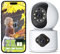 Telecamera WiFi Interno 6MP 2K,Doppia Lente PTZ Videocamera Sorveglianza,360° Visuale,Audio Bidirezionale,Rilevamento Umano,Visione Notturna a Colori,Tracciamento del Movimento con Sirena,2.4Ghz,Alexa