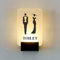 Vituord LED Restroom Sign, Wall Mount Ladies Mens Toilet Sign, Acrylic Surface and Metal Base, 8X5.3 Inch, Illuminated Light Up LED Bathroom Sign For Door Or Wall