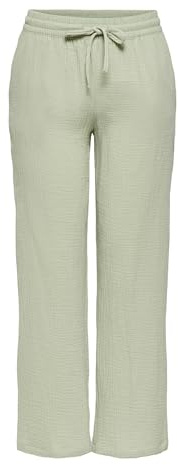 JDY Damen Hose Mit Weitem Bein Und Hohem Bund Und Seitentaschen Jdytheis Life Wide Pant WVN Noos