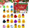 2024 Neuer Adventskalender, 24 Tage Countdown Weihnachts-Gummienten Adventskalender, Haustier-Enten-Spielzeug, 24 Stück Gummi-Enten-Adventskalender-Spielzeug für die Weihnachtsfeier