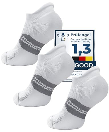 Juclise Chaussettes de compression invisibles Coolmax en viscose de bambou pour homme(FR/ES, Numérique, 38,42, Taille normale, Taille normale,Glacier Blanc*3)