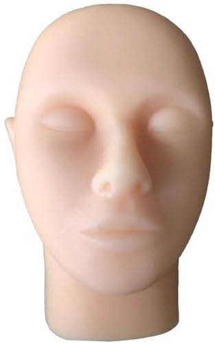 FOVIGUO Injektion Training Silikon-Mannequin Gesichtsmodell, mit simuliertem Knochengewebe und echtem Operationsgefühl zum Üben von Flüssigkeit Injektion Gesicht Nähen Augenbrauen-Tätowierung