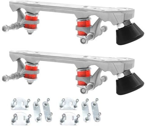 TocaFeank Rollschuh-Grundplatte, Rollschuh-Aufsatz für Schuhe,Vierrädriger zweireihiger Platten-Skate-Basisboden | Aluminiumlegierung Drift Skates Platte, Schuhe Modifikation Teile Zubehör für