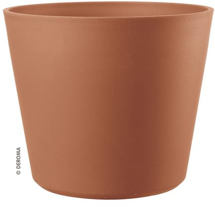 Deroma Origin Jardinière ronde intérieur/extérieur – Plastique recyclé post-consommation 100 % fabriqué en Italie, design moderne | Tailles parfaites pour cultiver vos petites plantes grasses et